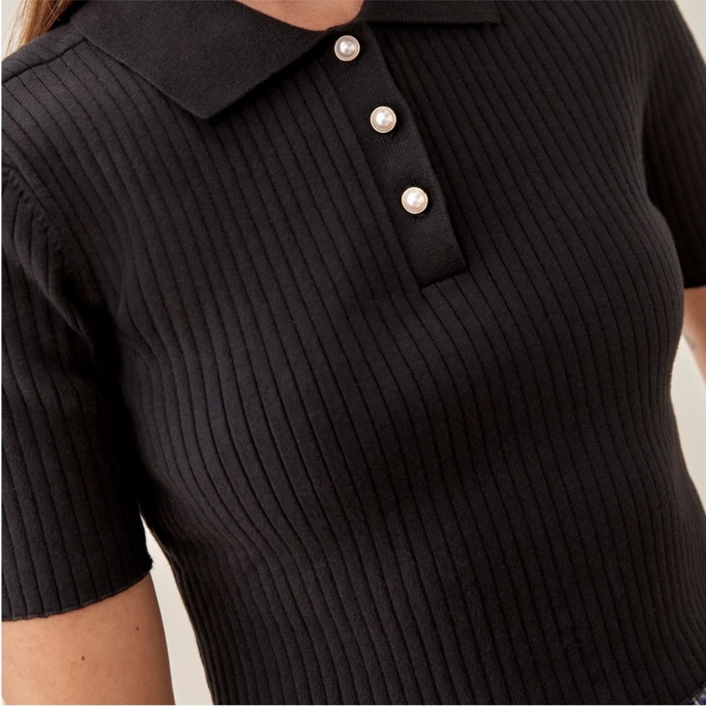 Reformation Moda Collared Top - Picture 2 of 3